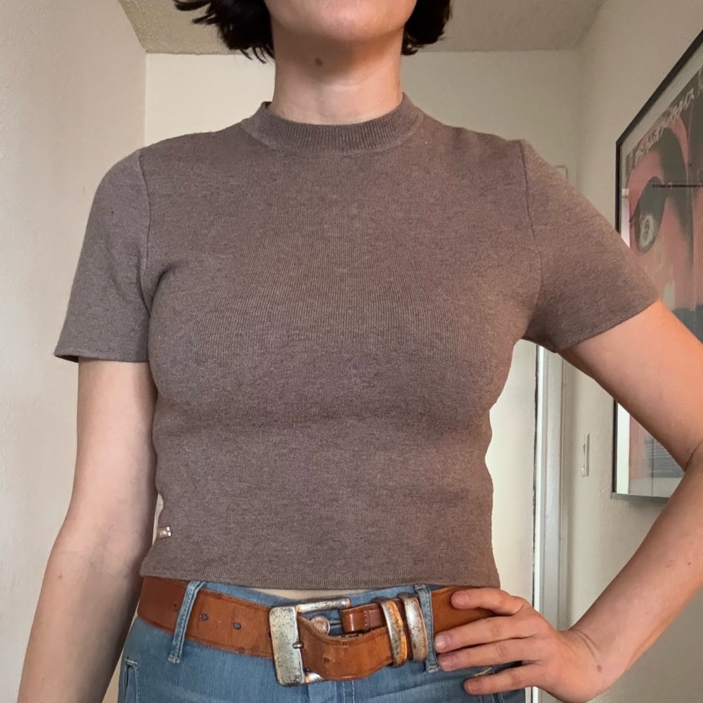 Lune Brown Knit Top